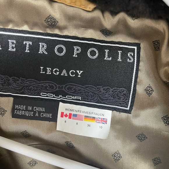 Metropolis Couloir Quilted Gold Parka w Real Fur Hood- Sz 8 - Picture 8 of 8
